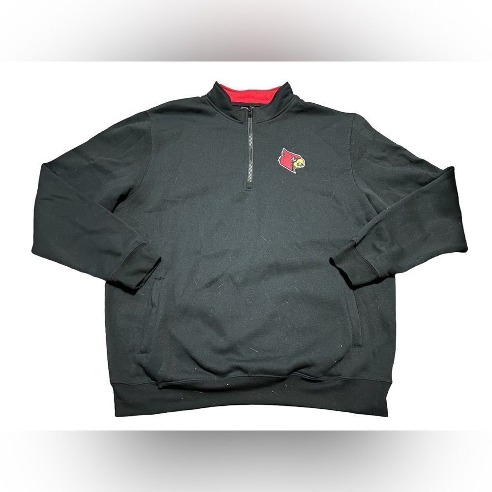 Men’s Colosseum Louisville Cardinals Quarter Zip Pullover Sweatshirt